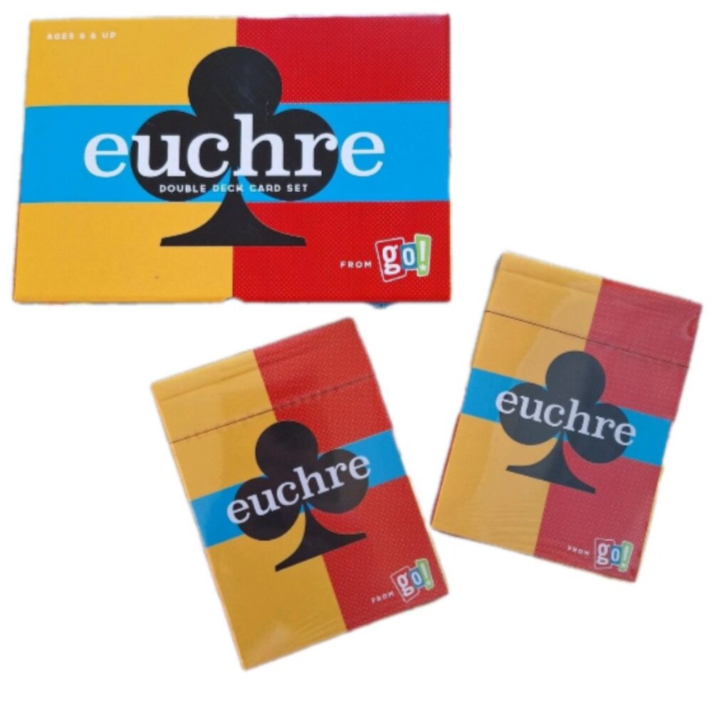 👠 5 for $25  EUCHRE 2 DECK CARD GAME BNIB